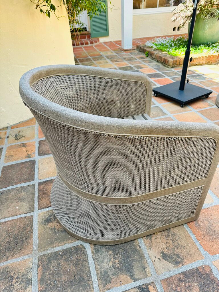 Restoration Hardware Lucia Swivel Barrel Chair Orig $1800
