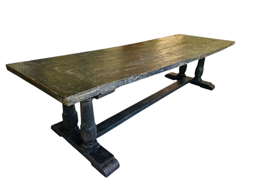 Antique Wood Dining Table 118 x 30 x 38 by Miss Daisy's Consignment & Auction House