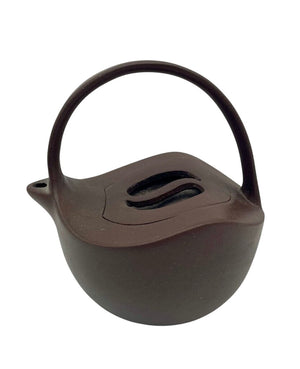 Chinese R&G Yixing Brown Terracotta Lidded Teapot Stamped Bottom by Miss Daisy's Consignment & Auction House