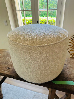 Four Hands Boucle Ottoman 21x18