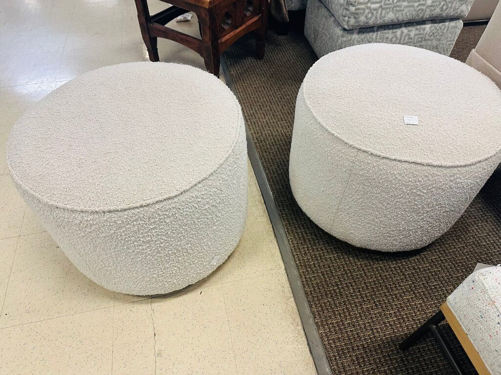 Four Hands Boucle Ottoman 21x18