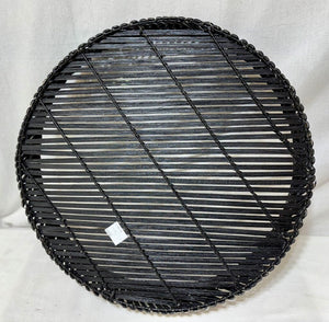 Decorative Woven Black Rattan & Reed Round Tray