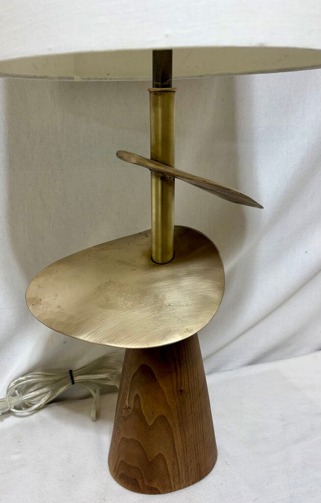 Lucca Studio Callisto Bronze & Wood Sculptural Table Lamp by Miss Daisy's Consignment & Auction House