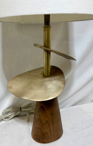 Lucca Studio Callisto Bronze & Wood Sculptural Table Lamp by Miss Daisy's Consignment & Auction House