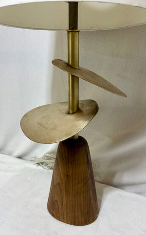 Lucca Studio Callisto Bronze & Wood Sculptural Table Lamp by Miss Daisy's Consignment & Auction House