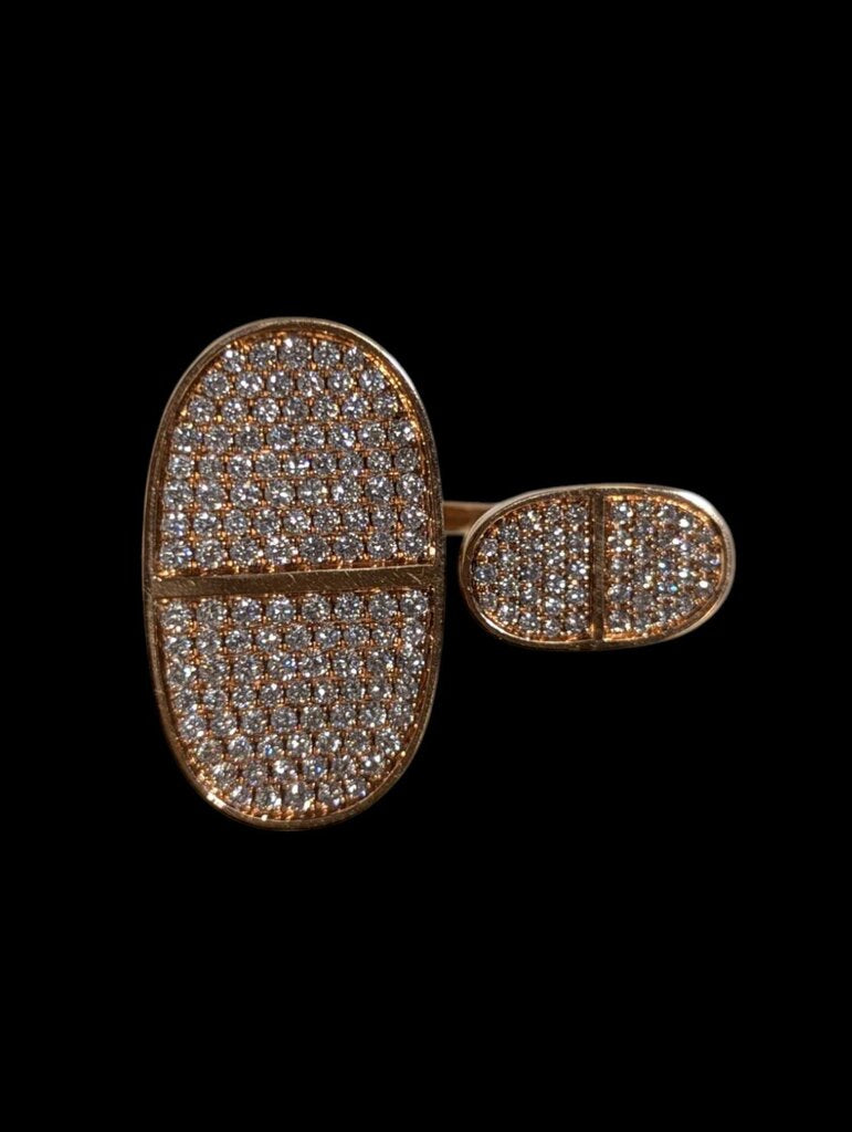 Diamond Ring 18k Rose Gold ( pavé setting )