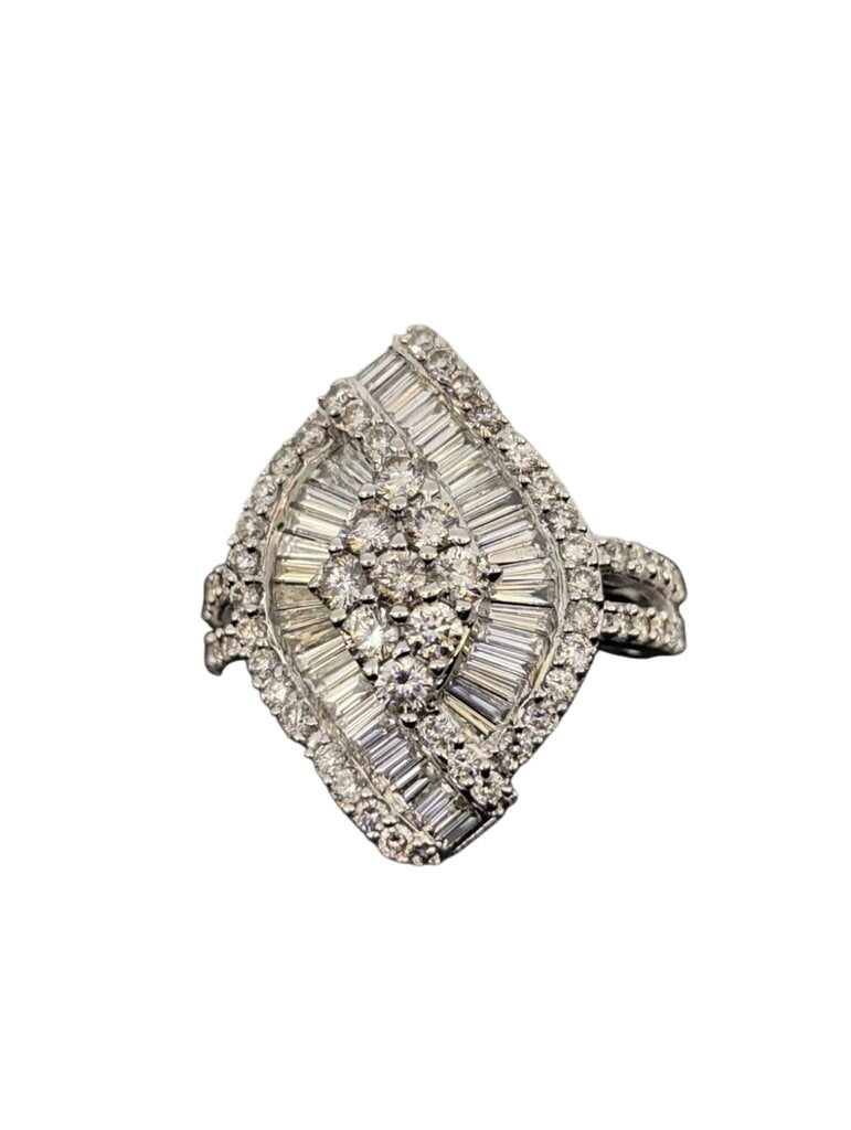 Diamond Ring 18k White Gold (smaller oval) by Miss Daisy's Consignment & Auction House