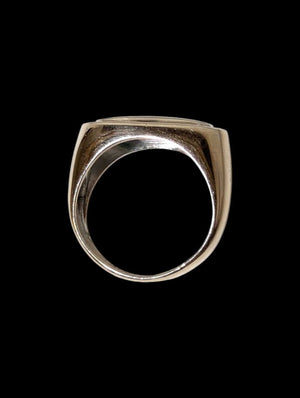 Ring 14k White Gold Jade w/Diamonds