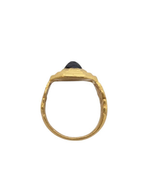 Ancient Roman Ring w/ Garnet 20k Yellow Gold