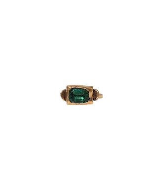 Ancient Roman Ring w/ Green Glass 20k Yellow Gold by Miss Daisy's Consignment & Auction House