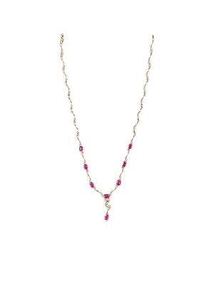 Ruby & Diamond Necklace 18k White Gold by Miss Daisy's Consignment & Auction House