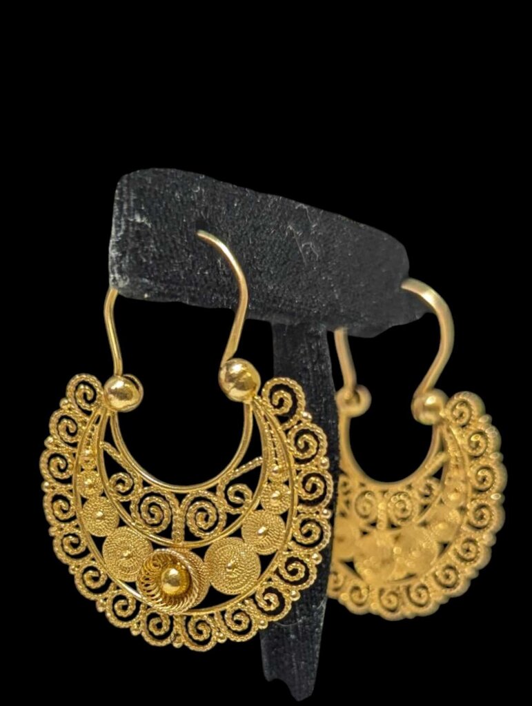 Filigree Earrings 18k Yellow Gold