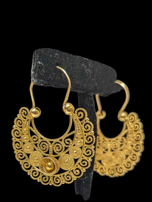 Filigree Earrings 18k Yellow Gold