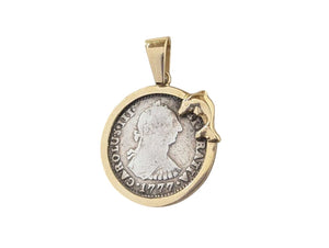 1777 pipr 1 Real in 14k Yellow Gold Bezel ( dolphin on bezel ) by Miss Daisy's Consignment & Auction House