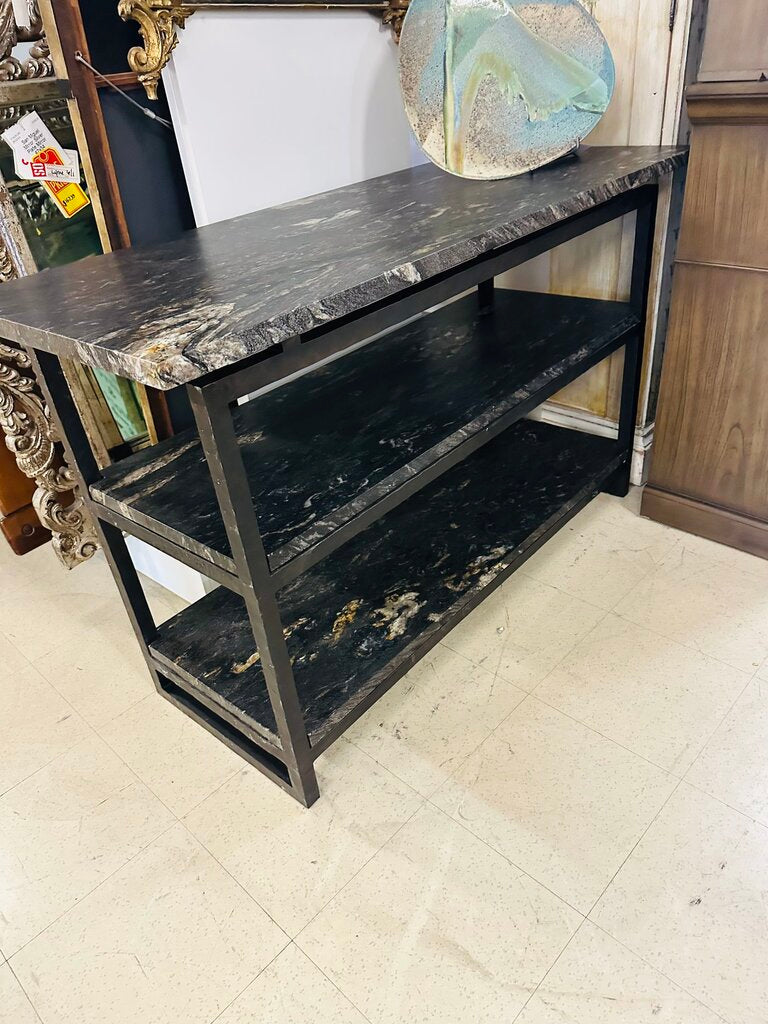3 Tier Marble Console Table 22x54x33