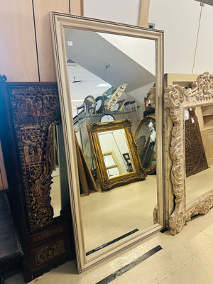 Large Ivory Cream Frame Mirror 38x73
