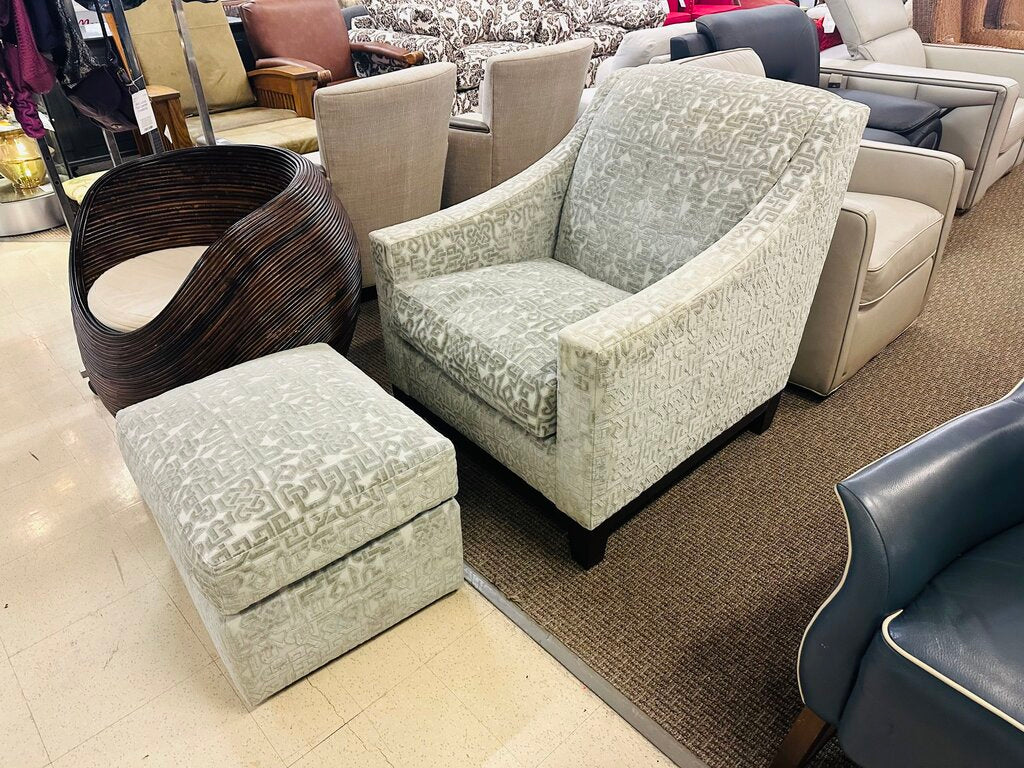 A. Rudin Chair With Ottoman