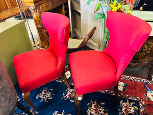 Red French Dining Chairs (pair)