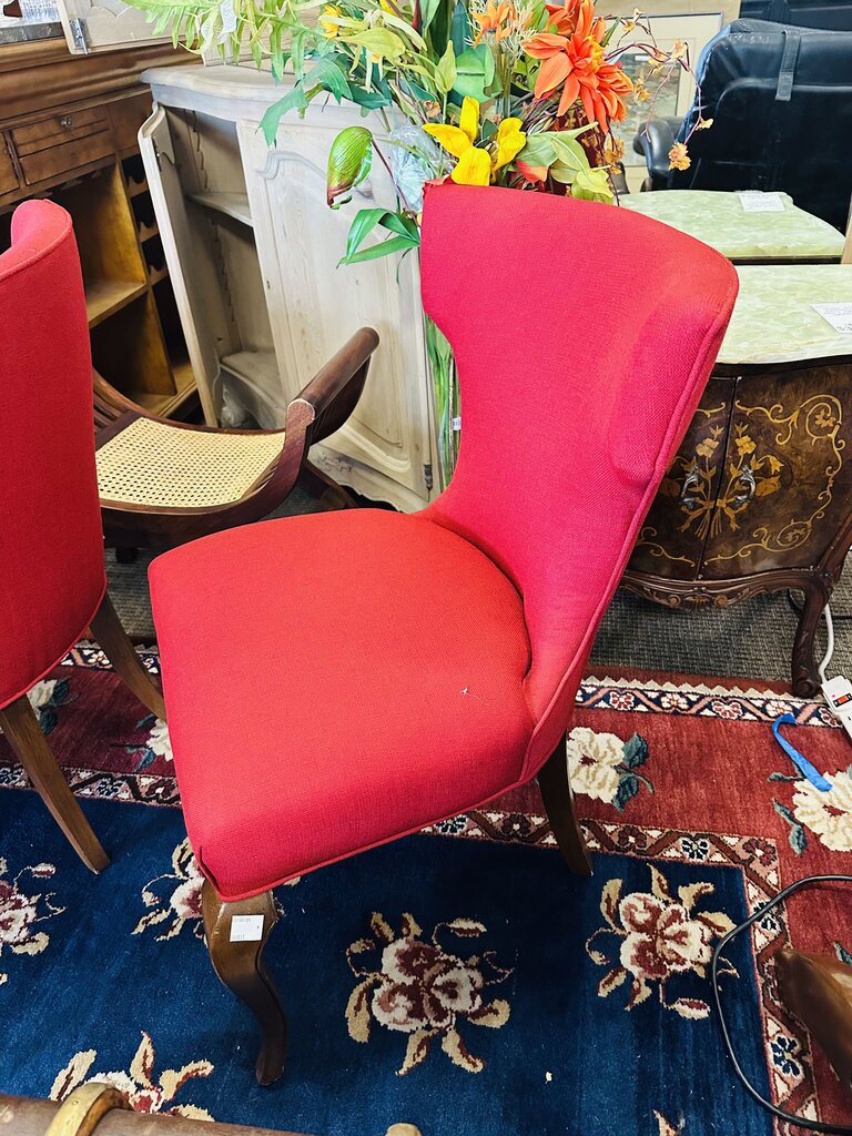 Red French Dining Chairs (pair)