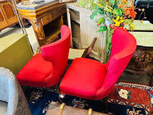 Red French Dining Chairs (pair)