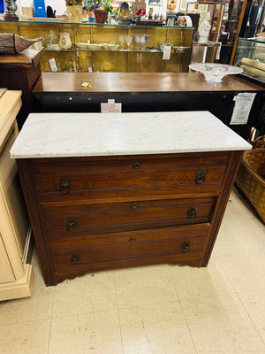 Marble Top 3 Drawer Dresser 17x36x30