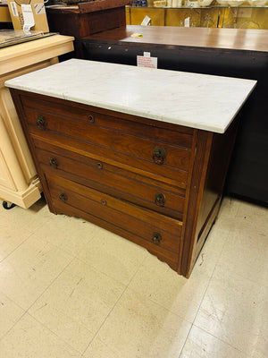 Marble Top 3 Drawer Dresser 17x36x30