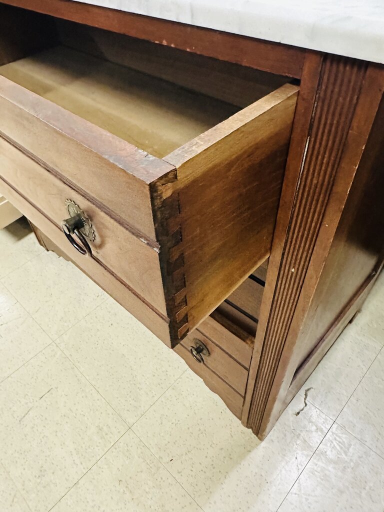 Marble Top 3 Drawer Dresser 17x36x30