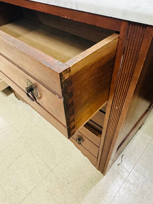 Marble Top 3 Drawer Dresser 17x36x30