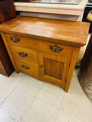 Antique Oak Washstand 34x18x28