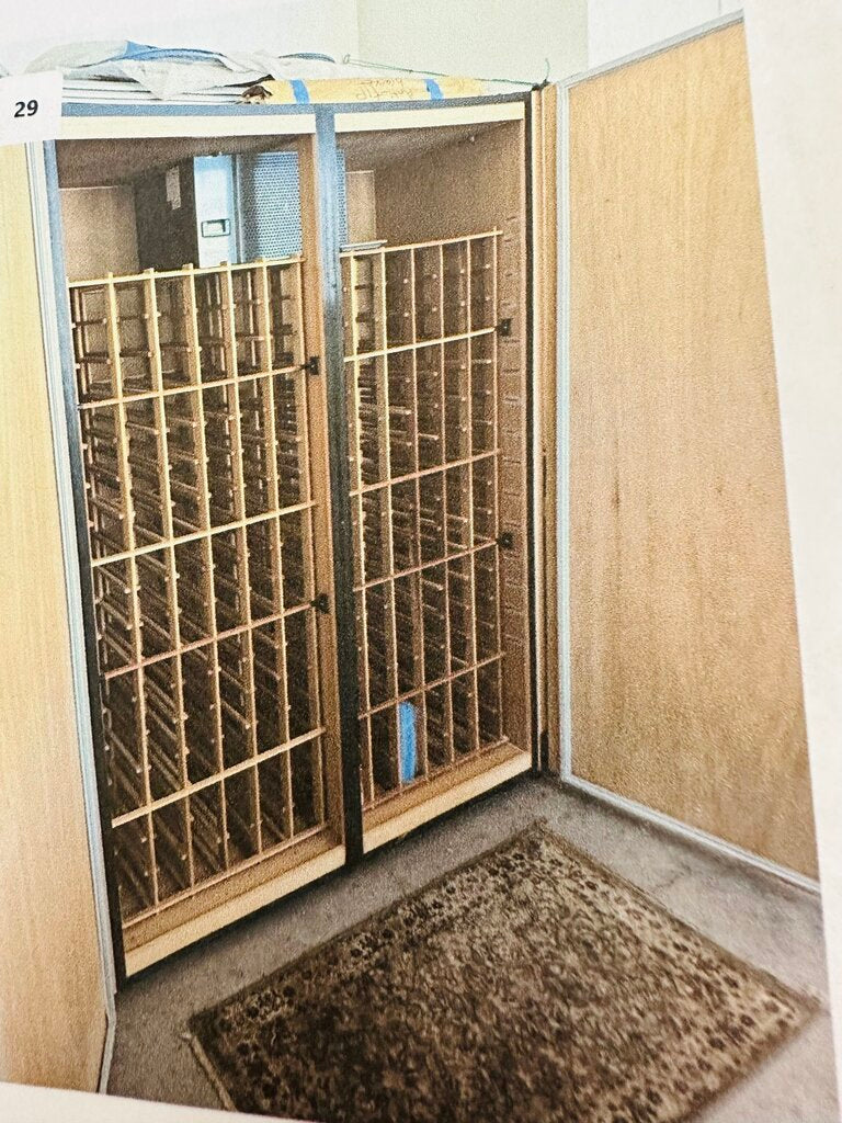 2 Door Wine Cabinet (over 200 bottle) 57x28x76