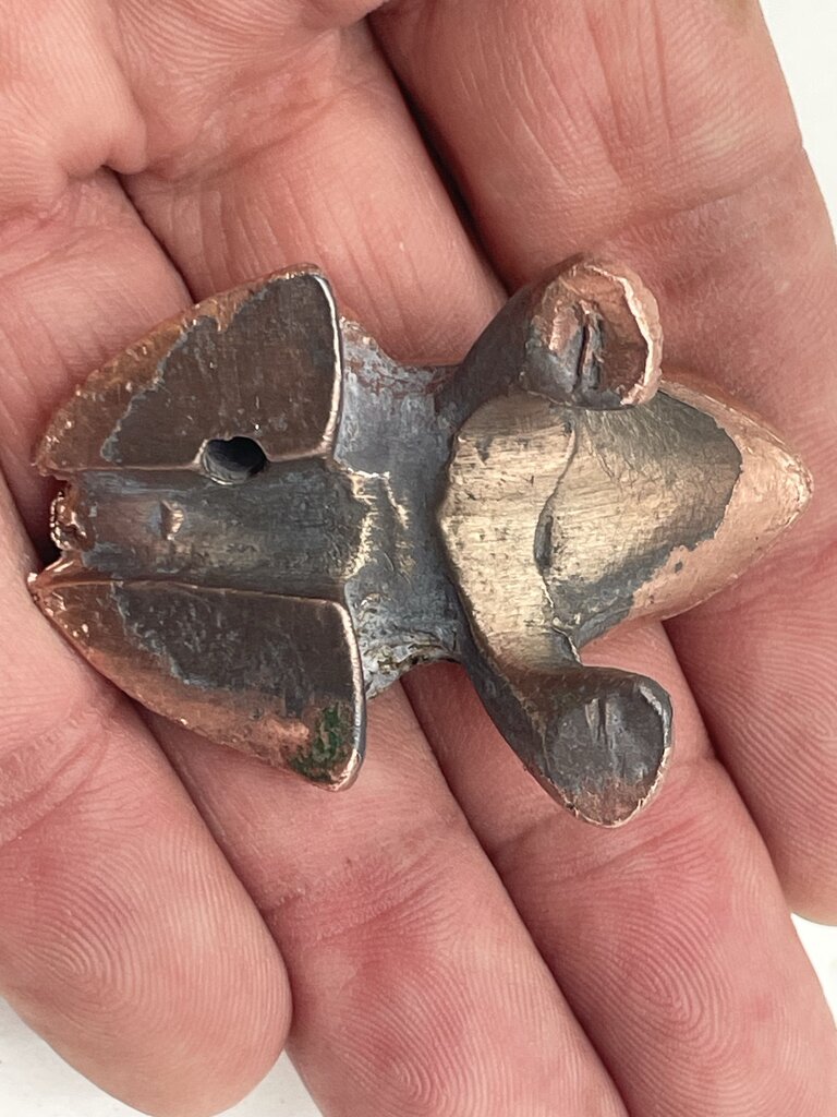 Solid Brass Casting Frog Sculpture 1"