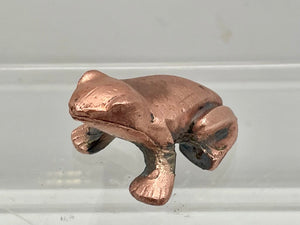 Solid Brass Casting Frog Sculpture 1"