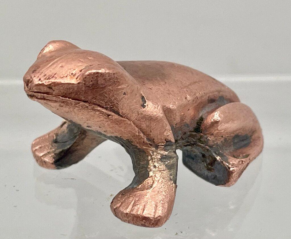 Solid Brass Casting Frog Sculpture 1"