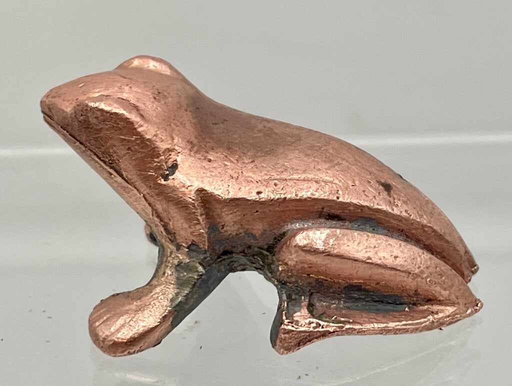 Solid Brass Casting Frog Sculpture 1"