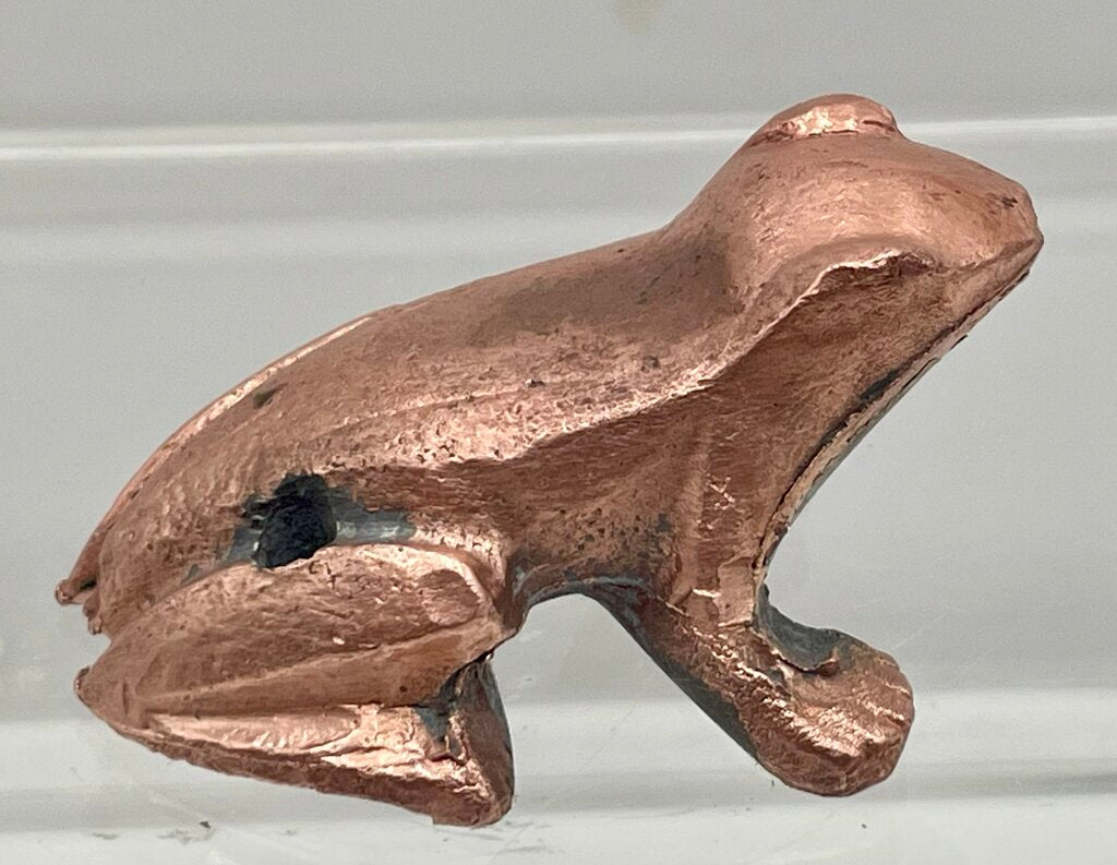 Solid Brass Casting Frog Sculpture 1"
