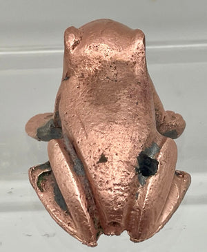 Solid Brass Casting Frog Sculpture 1"