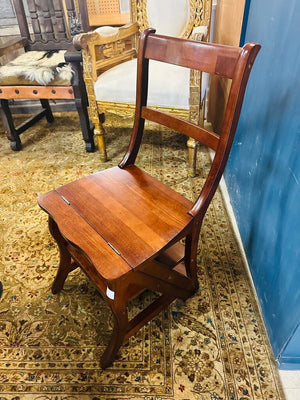 Library Chair Transformable To Stepladder