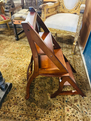 Library Chair Transformable To Stepladder