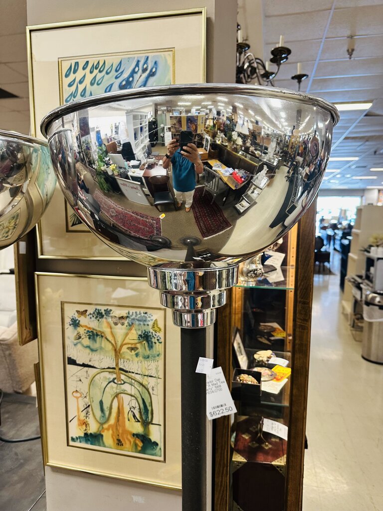 Thorn Art Deco Chrome Floor Lamp