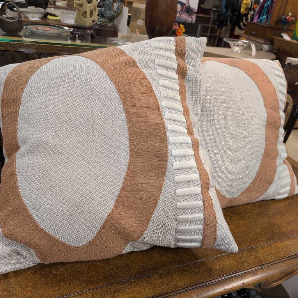 Abstract Kahiki & Tan Pillow 24x24