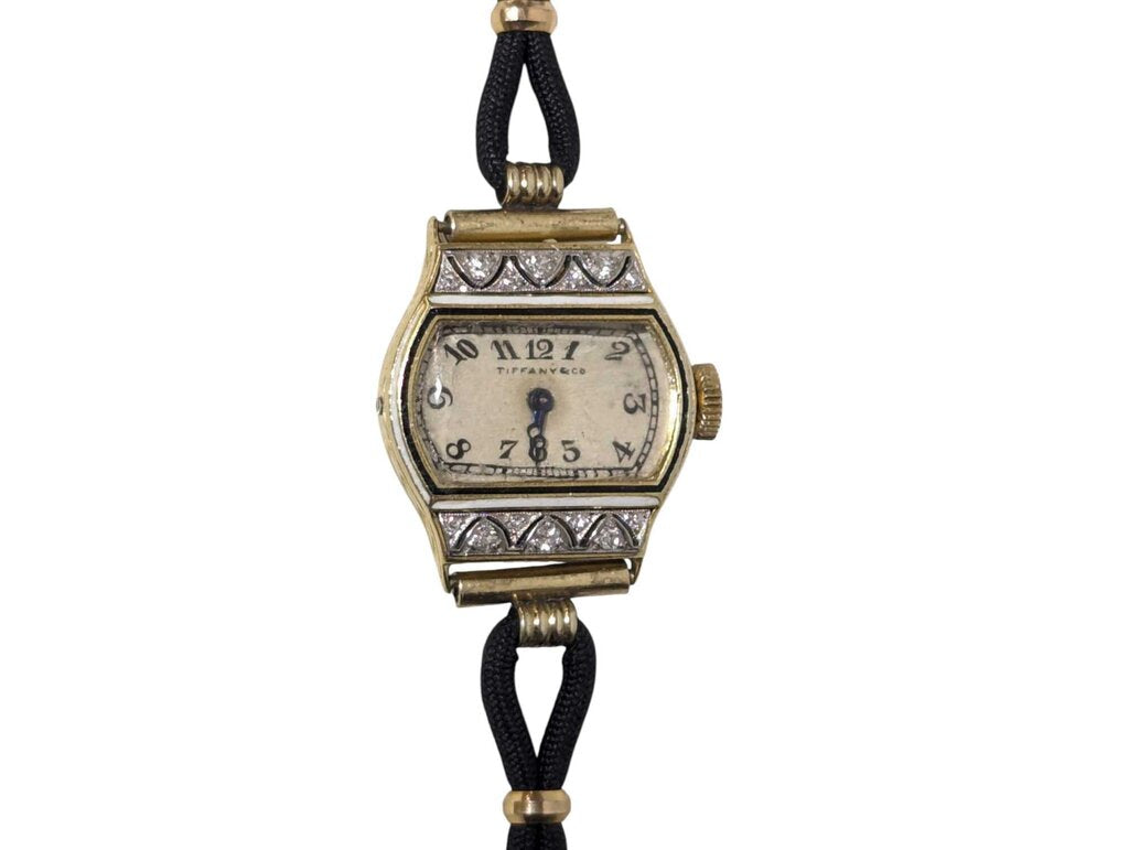 Vintage Tiffany & Co. Watch C.H. Meylan 18k Yellow Gold w/ Diamonds
