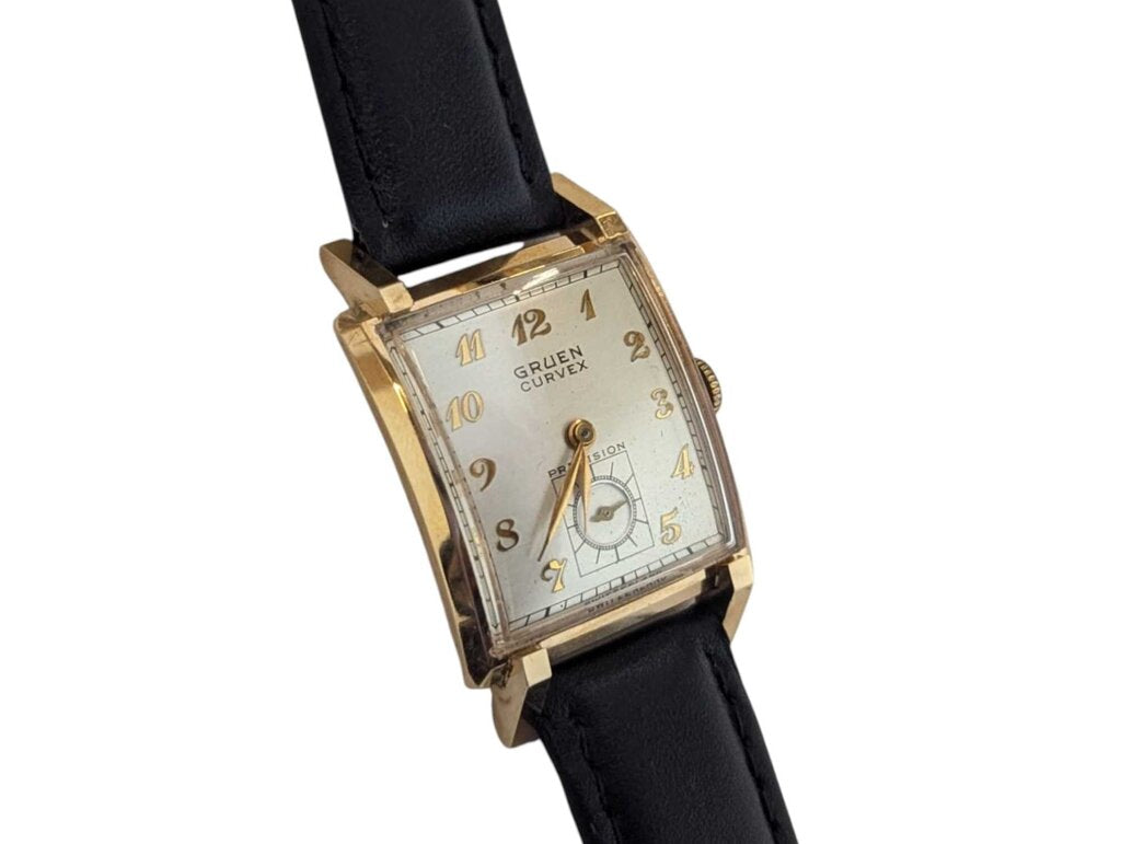 Vintage Gruen Curvex Watch 14k Yellow Gold (engraving)
