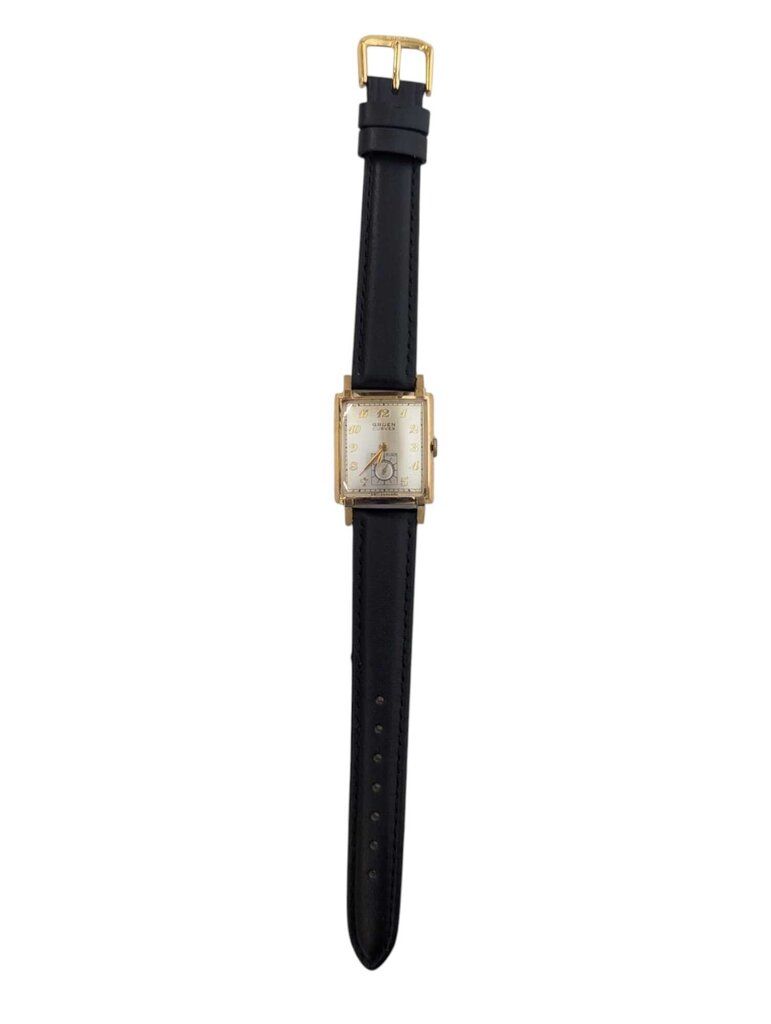Vintage Gruen Curvex Watch 14k Yellow Gold (engraving)