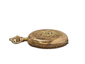 Elgin Pocket Watch w/ Diamond 14k Tri-color Gold (small) by Miss Daisy's Consignment & Auction House