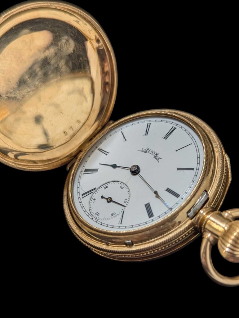 Elgin Pocket Watch w/ Diamonds 14k Tri-color Gold (large)