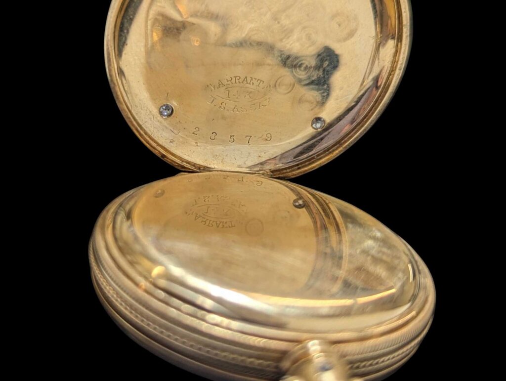 Elgin Pocket Watch w/ Diamonds 14k Tri-color Gold (large)