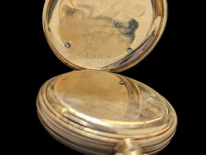 Elgin Pocket Watch w/ Diamonds 14k Tri-color Gold (large)