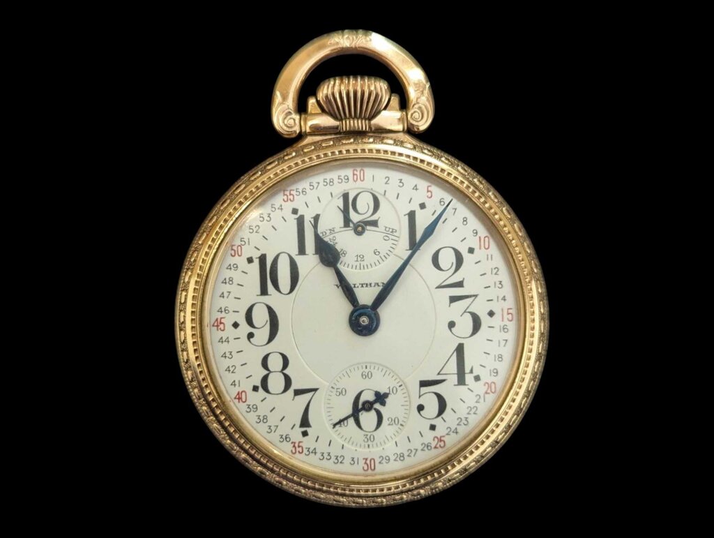 Waltham Vanguard Pocket Watch w/ up & Down Indicator 14k G.F.