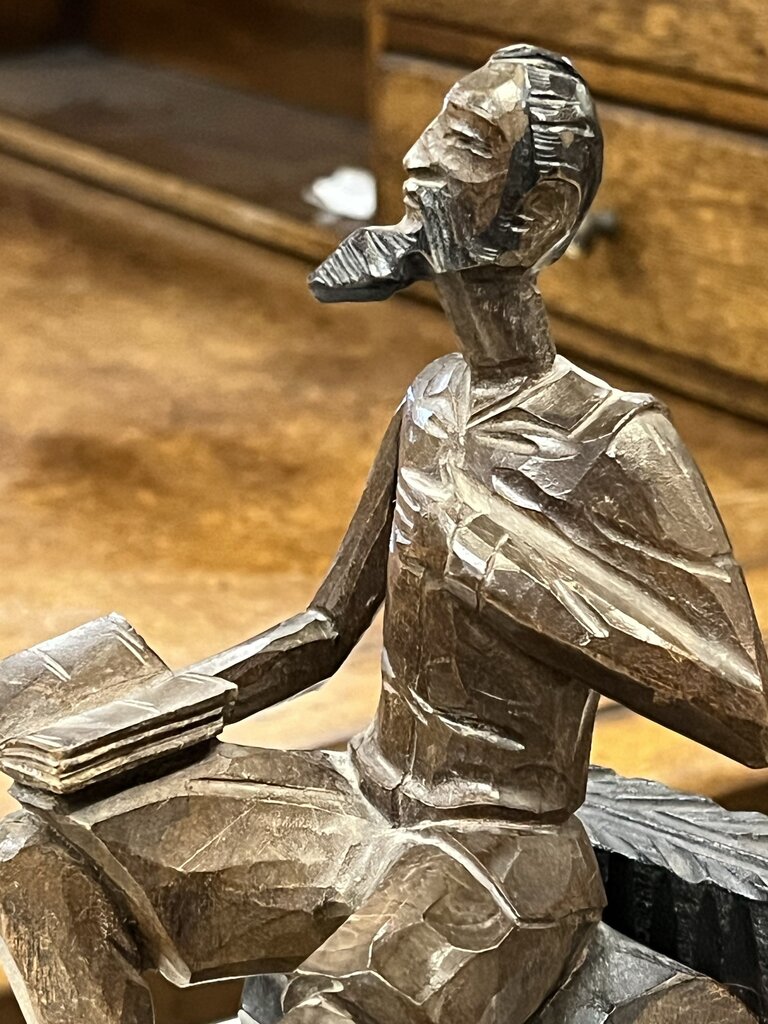 Vintage Hand Carved Don Quixote Sancho Panza Bookend