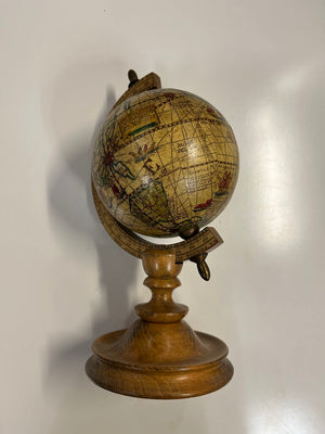Vintage Mini Old World Globe On Stand
